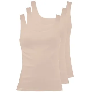 Pompadour Cotton Light Achselhemd 3er Pack Damen Achselhemd (Packung, 3-St) - 38 | Skin (PO-0070)