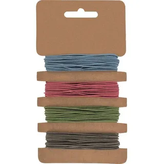 Glorex  Glorex Gummibänder 4 x 3 m, Ø 1 mm Geschenkverpackungen