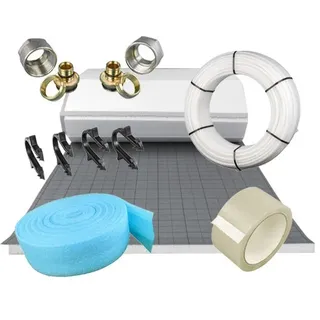 ratiod�mm Fußbodenheizung Set Tackersystem Warmwasser Rolljet Dämmung Aluverbundrohr PE-RT 120 m2