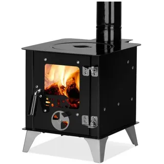 ECOfoxx Grillkamin Kleiner Gartenofen, Terrassenofen, Gartenkamin, Zeltofen Tiny