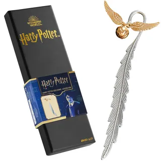 Harry Potter Lesezeichen Goldener Schnatz Metall mit Anhänger, Schön Lesezeichen Kinder, Erwachsene und Lehrer, Magisches Thema Bücher Zubehör, Geschenke für Buchliebhaber