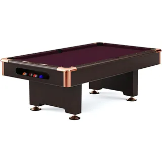 Automaten Hoffmann Billardtisch Club Pro III Dekor Nussbaum, Simonis 860, Wine, 8 ft (Spielfeld 224x112 cm)