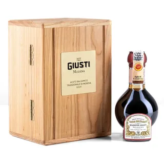 Giuseppe Giusti Aceto Balsamico Tradizionale di Modena DOP Balsamessig Traditionell aus Modena in Holzkiste (1 x 0.1 l)