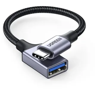 UGREEN Adapter USB C auf USB OTG Adapter USB C kompatibel mit iPhone 17 16 15 Serie,iPad Pro,MacBook Pro M4,Mac mini,Galaxy S24/S23 Serie,Note 20 Ultra,Huawei P70 Series(Grau)