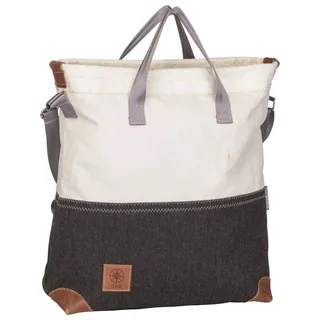 360 Grad 360° grad Ahoi Schultertasche Segeltuch grau weiß | L