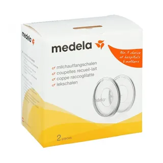 Medela Milch-Auffangschalen aus Silikon – BPA-frei – Weiches und flexibles Design für maximalen Komfort – 2er Pack