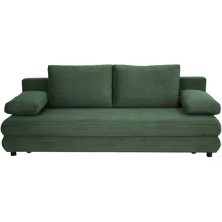 home24 Schlafsofa Taras, Grün, Textil, 2-Sitzer, Füllung: Schaumstoff, 197x77x81 cm, Stoffauswahl, Wohnzimmer, Sofas & Couches, Schlafsofas, Schlafsofas mit Bettkasten