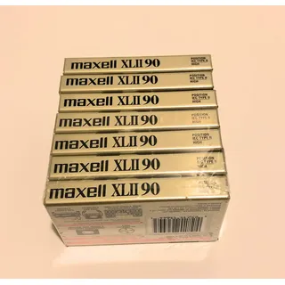 Maxell XLII IEC Type II 90 Minuten High Bias Audio-Kassettenband, 7 Stück