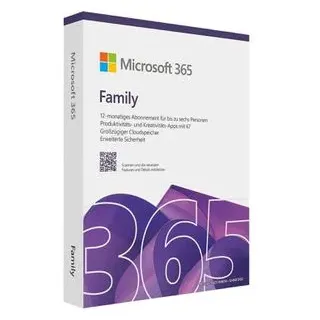 Microsoft 365 Family 6 Benutzer 12 Monate PKC DE