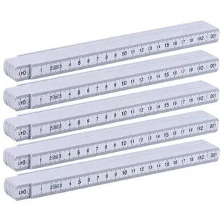 MacMa 5x Zollstock / Gliedermaßstab / 2m / aus Kunststoff