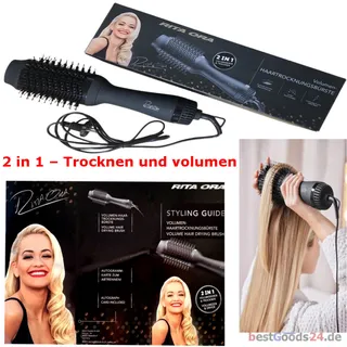 Haartrocknungsbürste Rita Ora Warmluftbürste rotierend Lockenstyler Lockenbürste