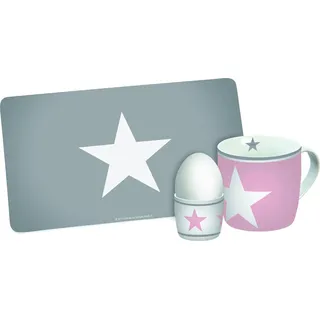 Gedalabels Geda Labels Frühstücksset Stern 3-teilig in Rosa - 24x9,8x14,5cm | Gr.: onesize