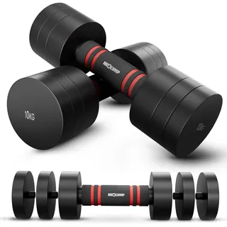 NEOLYMP Verstellbare Hanteln Set 1,75-10 kg rot / schwarz