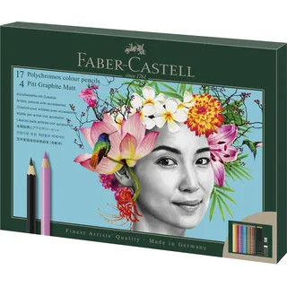 Faber-Castell Polychromos Malset 21 St. grau/schwarz/mehrfarbig