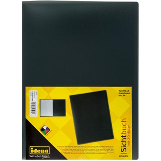 IDENA 376079 - Sichtbuch für DIN A4, 20 Hüllen, schwarz