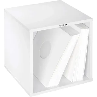 Zomo VS-Box 100 Vinyl Aufbewahrung - 360 x 335 x 370 mm - Weiß - MDF Holz - Schallplatten Regal bis 120 LPs