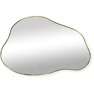SensaHome Matteo Wandspiegel – Organischer Spiegel – Asymmetrisches Design – 60x40 cm – Gold