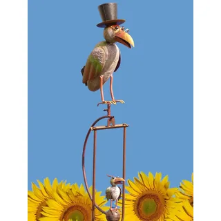 POMMERNTRAUM ® | Vogelwippe Windspiel Gartenstecker Gartendekoration Gartenkunst Metall Vogel Vögel Raben *** Prof. Dr. Rabe *** (Rabe + Sohn)