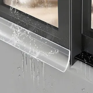 Machtiging Selbstklebende Fenster-Wetterleiste,Regenschutzleiste Für Fenster Und Türen,Selbstklebende Regenschutzleiste Aus Gummi,Tropfabweiser,Für Vor Wassereintritt An Fensterrahmen