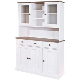 Interlink Buffetschrank Westerland 6.2 131 x 45 x 191 cm Weiß/Sepia