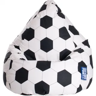 Sitting Point BeanBag Fussball XL weiß/schwarz
