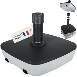 BURI Kunststoffschirmständer Sonnenschirmständer Rollen Schirmständer 3,5-5cm Sonnenschirmhalter grau