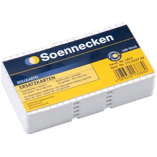 SOENNECKEN Ersatzkarten 1813 102x56mm kariert weiß 100 St./Pack