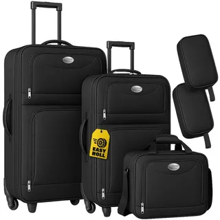 monzana Koffer-Set 4-tlg. schwarz