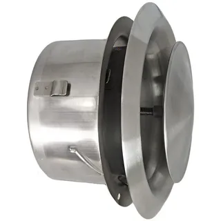 Häusler Onlinehandel GmbH Edelstahl Tellerventil LG-4510 Zuluft Abluftventil DN 100 Einbaurahmen,