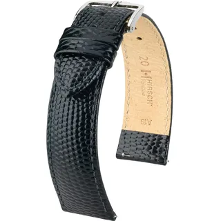 HIRSCH Rainbow L, Eidechse geprägt, 50 schwarz, 16 mm, Stahlschließe