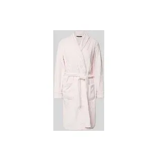 Bademantel mit Strukturmuster, Rosa, XL