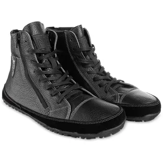 Magical Shoes gefütterte Barfußschuhe Herren, Minimal Boots, minimalistisch, Mens Barefoot Shoes Ganzjährig, Gr. 44, Alaskan Light Schwarz - 44 EU Weit