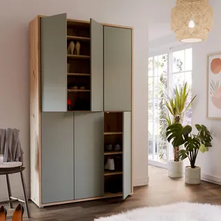 Forte Alice Springs Schuhschrank 109,2 x 34,9 x 191,9 cm grün
