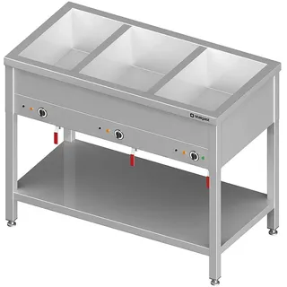 Stalgast Bain-Marie Standgerät mit separaten Becken, für 3x GN11085x600x850 mm