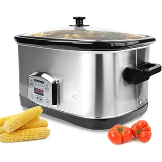Syntrox Germany 7,5 l Slow Cooker | Schmortopf | Schongarer | Multikocher Lotel, Warmhaltefunktion, Spülmaschinenfest, Mikrowellengeeignet, Rutschfeste Standfüße