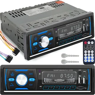 Retoo Autoradio 1-DIN mit Bluetooth, 2 USB, Freisprechanlage, RGB, RDS