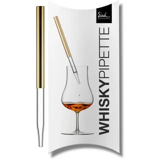 Eisch Whisky Pipette Gold Gentleman (1 Stück) in Geschenkverpackung, Handgefertigte Glaspipette veredelt mit echtem Gold, zur Entfaltung von Whiskey, Made in Germany (Art.-Nr. 180455)