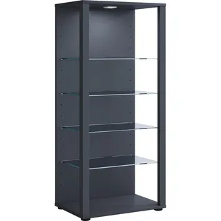 VCM Standvitrine Glasol 52 x 35 x 115 cm Schwarz