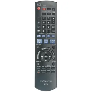AULCMEET EUR7659Y60 EUR7659Y60 Ersatzfernbedienung Kompatibel mit Panasonic DVD HDD Recorder DMR-EH50, DMR-EH55, DMR-EH55EC, DMR-EH55EG, DMR-EH65, DMR-EH55S EUR7659Y60