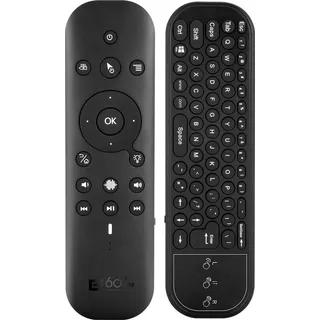 G60SPRO BT 2.4G Dual-Mode-Sprachfernbedienung mit Tastatur, 6-Achsen-Gyroskop fuer Smart TV Android TV BOX PC - Schwarz