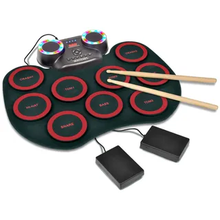 Bontempi | FlexBuddy - Flexibler elektronischer Akku mit 9 Pads mit Rhythmus und Spaß, 43,2x17,1x6,5 cm, Schwarz