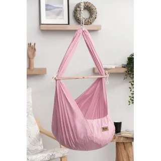 Baby Federwiege Komplett-Set in Pink - Grün