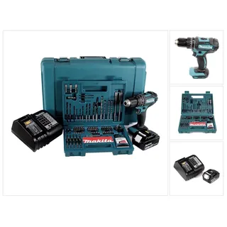 DHP482ST inkl. 1 x 5,0 Ah + Koffer + Ladegerät + 100 tlg. Bit Bohrer Set