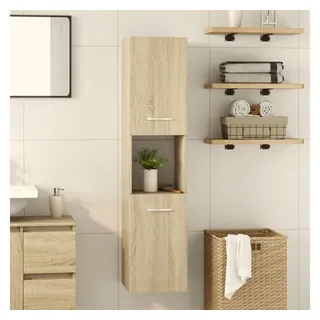 vidaXL Badezimmerschrank Sonoma-Eiche 30x30x130 cm Holzwerkstoff