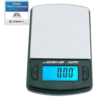 Joshs Feinwaage Digitale Taschenwaage MR1 - 100g x 0,01 g Feinwaage Goldwaage