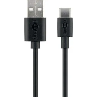 goobay USB-C auf USB-A 3 m Schwarz