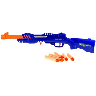 Toi-Toys - FAOMSTRIKEX - Gewehr mit 6 Schaumstoffpfeilen Shotgun Pistoleblau