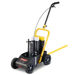 Vevor Markierungsmaschine Streifenmarkierungsmaschine 56-102 mm (einstellbare Streifenbreite), 61 x 33 x 90 cm, 4 Räder, Hochleistungs-Markierungsmaschine für Parkplätze Sportplätze, Schwarz