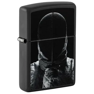 Zippo Sturmfeuerzeug - Fencing, Black Matte, Color Image - Nachfüllbar - Wiederverwendbar - Windfestes Design - Geschenkbox - Made in USA