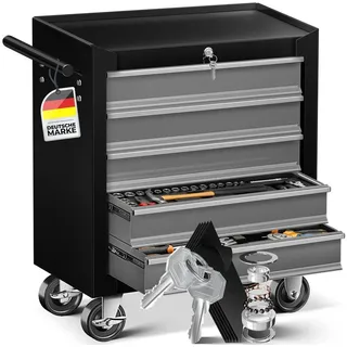 Masko Werkstattwagen 5 Fächer Grau